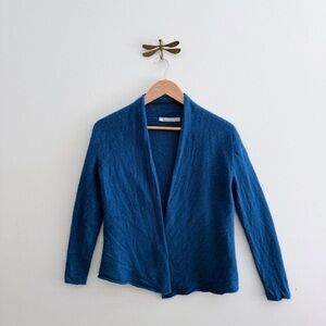 In Cashmere Blue Open Front Cardigan Sweater Small